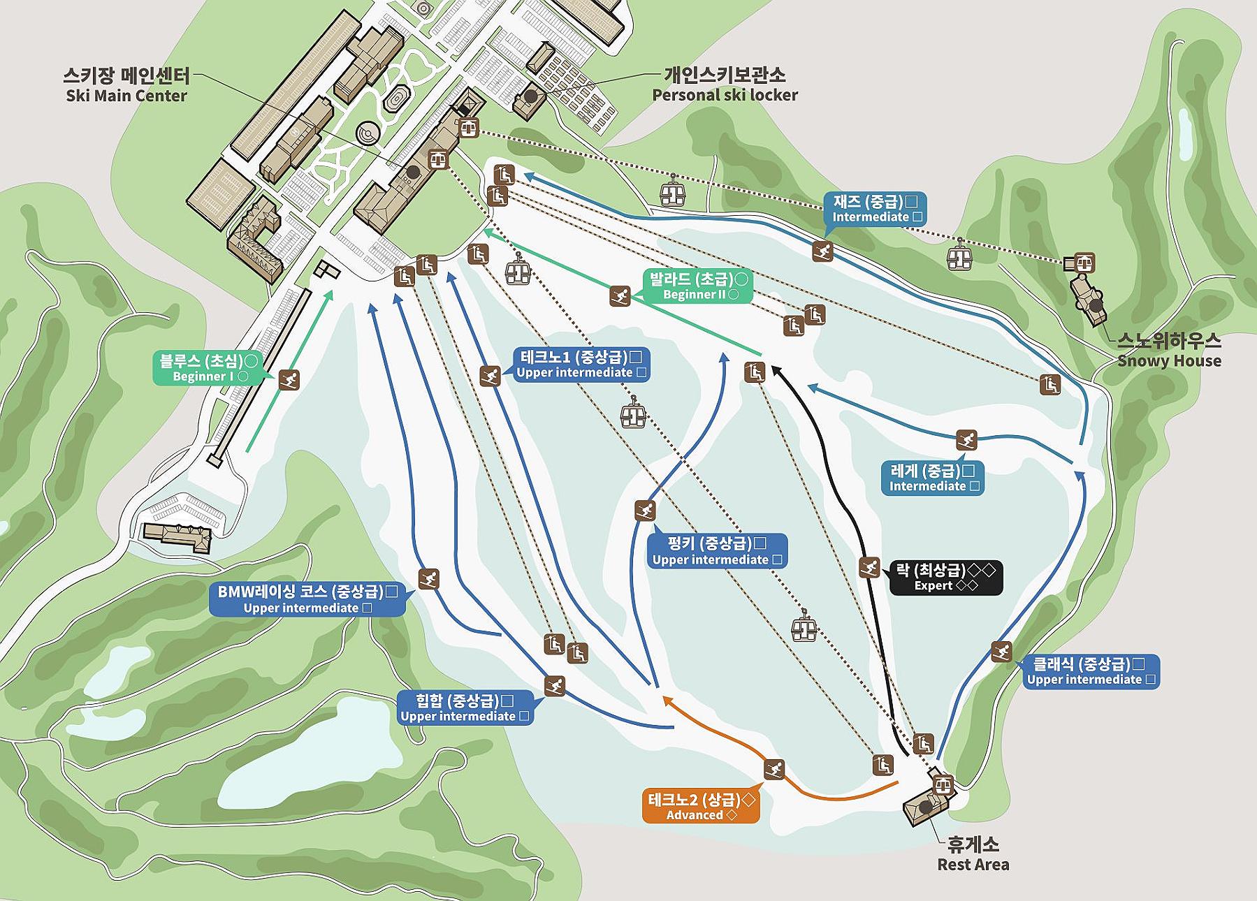 Vivaldi Park Ski Resort Slope Map