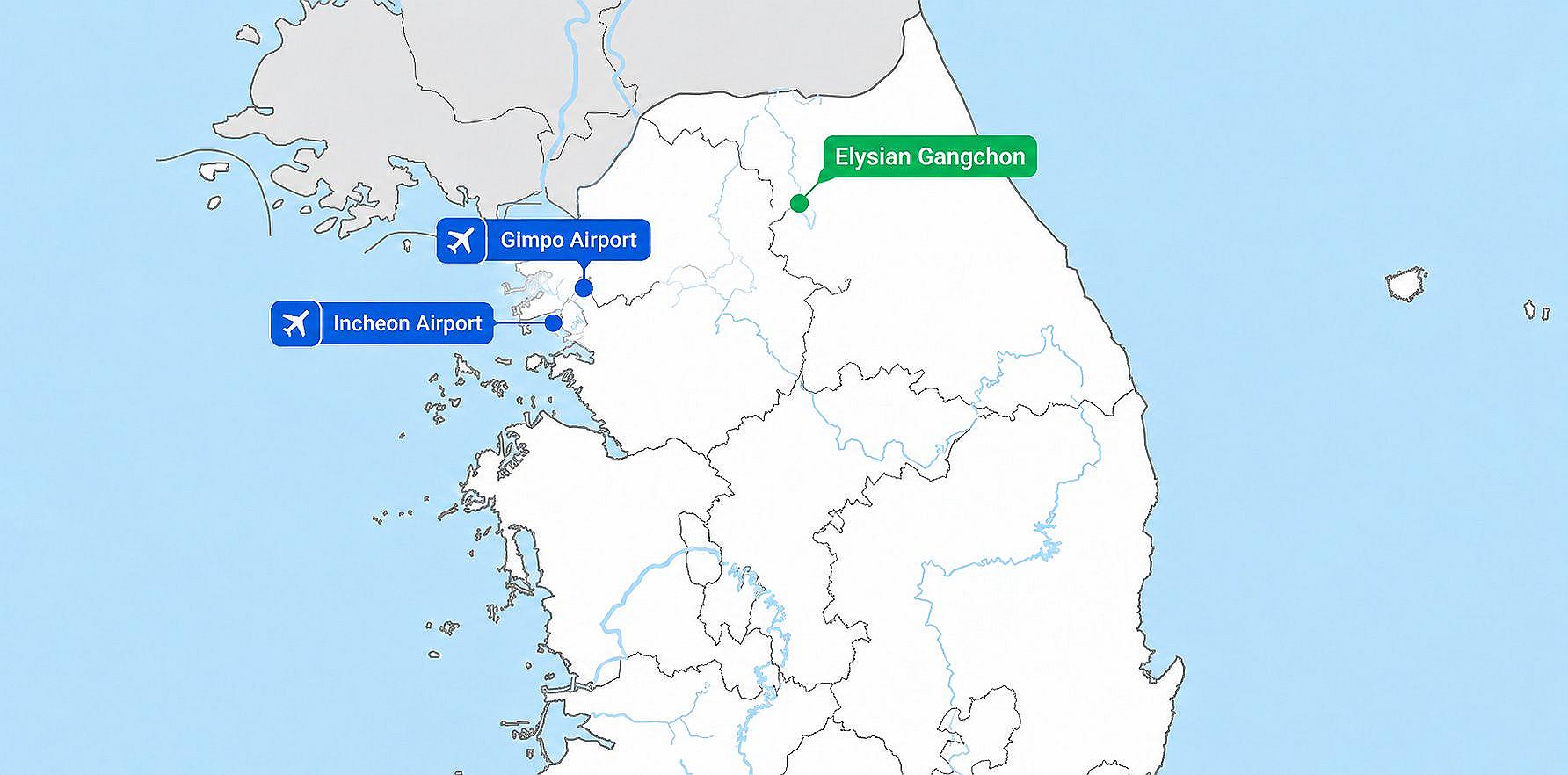 Private Transfer from Elysian Gangchon Ski Resort to Airport